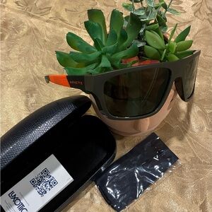 Arnette Sunglasses with Black Frame and Orange Temples